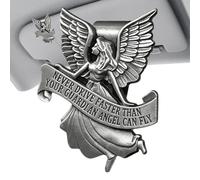 Pare-Soleil Ange 3D en de Zinc - Badge décoratif métallique pour intérieur de Voiture | Accessoire Cadeau pour visière, Compatible avec Les camions, berlines, Camping-Cars et SUV