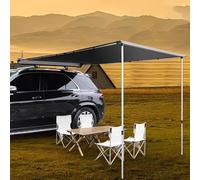 Pare-soleil - Auvent latéral rétractable résistant aux intempéries pour SUV/camion/fourgonnette - Protection UV50+ avec sac de rangement imperméable pour camping et terrain