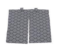 Pare-soleil, avec crochets pour poussette stable, ombrage, housse en coton multifonction, garde au chaud, coupe-vent, protection UV, protection solaire, ombre de sommeil (vagues noires)