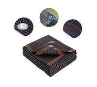 Pare-soleil avec œillets - Protection UV à 90 % - Auvent noir robuste pour pergola, jardin, serre - Bloque les UV de 6 x 7 m pour une protection solaire ultime