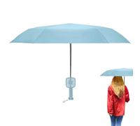 Pare-soleil avec ventilateur - Parapluie bloquant le soleil | Parapluie empêchant les rencontres de pluie | Outil de protection contre la lumière UV nocive | Cadre compact et résistant pour temps