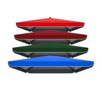 Pare-soleil carré de rechange pour parasol de plage, terrasse, jardin, protection UV, imperméable, installation facile, 2,5 x 2,5 m, 2 x 2 m, 3 x 3 cm, rouge