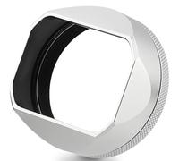 Pare-soleil carré en métal Haoge LH-X54W pour appareil photo Fujifilm Fuji X100VI Argent avec bague adaptatrice de filtre UV 49 mm