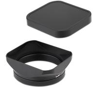 Pare-soleil carré en métal pour appareil photo Fujifilm X100VI Fuji X100V X100F X100T Accessoires d'appareil photo Haoge LH-X200B avec bague d'adaptation de filtre UV 49 mm et kit de capuchon en métal