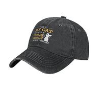Pare-Soleil Casquette Je Serre Mon Chat dans Mes Bras pour Ne Pas Frapper Les Gens Vintage Pare-Soleil Casquette Visiere pour Course Hip Hop Golf