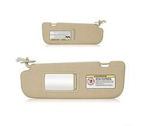 Pare-soleil côté gauche pour Hyundai Elantra 2011-2015 Unité de rechange compatible avec support et système de charnière d'origine (beige, 1 paire)