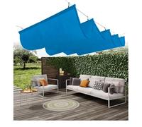 Pare-soleil coulissant rétractable ondulé de rechange pour porches d'arrière-cour 1 x 5 m