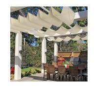 Pare-soleil coulissant rétractable pour pergola - Protection solaire efficace bloquant les UV - Auvent d'extérieur personnalisable pour patios et terrasses