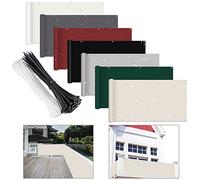 Pare-soleil coupe-vent pour clôture, 110 x 1400 cm, pour terrasse, terrasse, cour, couleur taupe avec attaches de câble (taupe, 100 x 1150 cm)