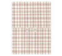 Pare-soleil coupe-vent pour poussette - Accessoires de voyage - Motif écossais Mars - Blanc cassé