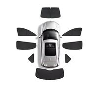 Pare-Soleil de fenêtre de Voiture personnalisé à Couverture complète pour Citroen Grand C4 Picasso 2006-2013, Rideau de fenêtre Isolant et occultant, Noir,Black-Black-8pcs