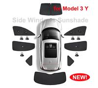 Pare-soleil de fenêtre latérale de voiture avec ventouses pour Tesla Model 3 Y Juniper Highland 2025-2021 2026, pare-brise avant et arrière, confidentialité New MY Rear 2PCS