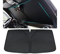 Pare-Soleil de Pare-Brise Avant de Voiture pour Citroen C4 Grand Picasso 2013-2019, Pare-Brise Pliable Couverture Anti-UV Réfléchissant Protection Solaire,Black