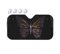 Pare-soleil de pare-brise de voiture avec imprimé papillon mystère - Pliable et réfléchissant - Bloque les rayons UV - Pour voiture, camion, SUV