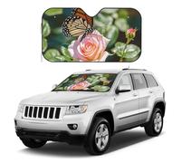 Pare-soleil de pare-brise de voiture papillon et rose, réflecteur pliable pour fenêtre avant, pare-soleil universel pour voitures, VUS, camion, garde votre véhicule au frais