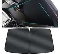 Pare-Soleil de Pare-Brise de Voiture pour Suzuki New JIMNY 2018-2023, Pliable UV Protection Solaire Automobile Avant fenêtre Housse Intérieur Accessoires,A-Black
