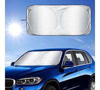 Pare Soleil de Pare Brise de Voiture Sunshade du Pare-Brise Avant Couvercle de Visière de Nuance de Soleil Pliable Protecteur de Poussière UV Réfléchissant Ajuster Différentes Tailles (150 x 85 cm)
