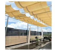 Pare-soleil de pergola rétractable - Auvent de protection UV pour terrasse et porche - Design coulissant flexible et réglable avec kit de montage (2 x 9 m)