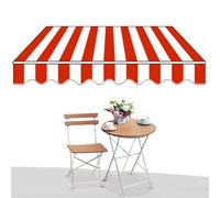 Pare-soleil de protection UV avec bras extensible - 2 x 1,5 m à 5 x 3 m - Montage mural à manivelle pour extérieur, terrasse et balcon - Auvent réglable pour blocage des rayons UV