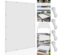 Pare-soleil de qualité supérieure - 150 x 600 cm - Protection UV à 98 % - Imperméable - Protection contre les regards indiscrets et le vent - Parfait pour balcon et jardin - Tissu blanc
