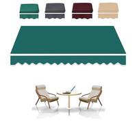 Pare-soleil de rechange en polyester imperméable et rétractable pour balcon/terrasse - 47 m - Vert - 3,5 x 3 m - Durable et résistant aux UV