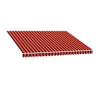 Pare-soleil de rechange en tissu - 350 x 250 cm - Orange et marron - Protection solaire - Parfait pour terrasse et jardin (cadre non inclus)