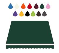 Pare-soleil de rechange imperméable pour extérieur - 200 à 600 cm - Multicolore (vert) - Protection pour balcon - Résistant aux UV - 3,7 x 3 m