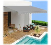 Pare-soleil de rechange pour extérieur et porte - Tissu en polyester - Pas besoin de besoin - Gris - 5 x 3,5 m