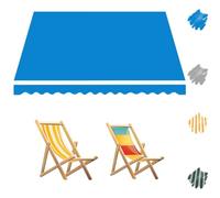Pare-soleil de rechange rétractable en polyester - 4 x 2,5 m - Pour jardin, terrasse, balcon - Pas besoin - Protection solaire polyvalente - Bleu