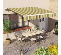 Pare-soleil de rechange rétractable imperméable et résistant aux UV pour extérieur, terrasse, cour, 4 x 3,5 m, durable et facile à installer