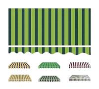 Pare-soleil de terrasse rétractable en tissu imperméable - Pour auvent d'extérieur - Sans cadre - Vert - 200 x 150 cm