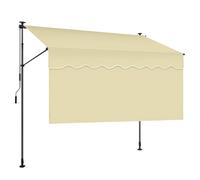 Pare-soleil de terrasse rétractable et réglable avec manivelle, résistant aux UV, installation sans perçage, réglable en hauteur, résistant aux intempéries