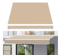 Pare-soleil de terrasse rétractable imperméable 100 % polyester protection UV auvent couverture divers 300 g kaki (taille : 3,6 x 3 m)