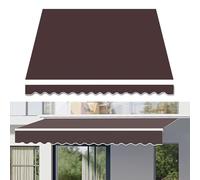 Pare-soleil de terrasse rétractable, imperméable, protection UV, 100 % polyester, 300 g, divers (3 x 2,4 m, marron), parfait pour l'extérieur.