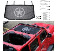 Pare-soleil de toit pour Je e p - Protection UV et résistant à la chaleur - Réfléchissant - Portable et réglable - 2/4 portes - Pour camping, plage, voyages (motif cinq étoiles JL1319)