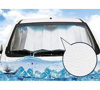 Pare-soleil de voiture avant pliable pour pare-brise avant universel avec 2 ventouses et 2 sangles (130 x 60 cm)