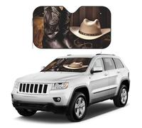 Pare-soleil de voiture avec chapeau noir de cowboy, pare-soleil pliable pour fenêtre avant, pare-soleil universel pour voitures, VUS, camion, garde votre véhicule au frais