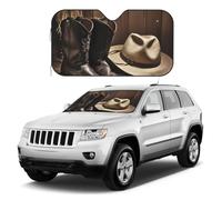 Pare-soleil de voiture avec chapeau noir de cowboy, pare-soleil pliable pour fenêtre avant, pare-soleil universel pour voitures, VUS, camion, garde votre véhicule au frais