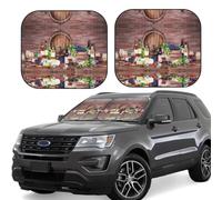 Pare-soleil de voiture en verre vin rouge - Pare-soleil de voiture pliable, pare-soleil intérieur de voiture SUV offrant une protection complète