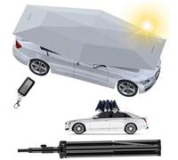 Pare-soleil de voiture entièrement automatique avec support de camping en plein air, télécommande, batterie amovible, couverture complète à 360 °, protège contre les feuilles, le pollen et la grêle