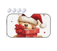 Pare-soleil de voiture pliable pour fenêtre avant, couverture intérieure de voiture, chapeau de Père Noël, cadeau et pare-soleil Merry Christmas pour garder votre véhicule au frais, taille M