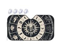 Pare-soleil de voiture pliable pour fenêtre avant, couverture intérieure de voiture, panneau astrologique, protection solaire pour garder votre véhicule au frais, taille M