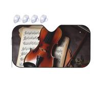 Pare-soleil de voiture pliable pour fenêtre avant, couverture intérieure de voiture, violon, partition, protection solaire pour garder votre véhicule au frais, petit