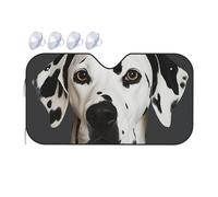 Pare-soleil de voiture pliable pour fenêtre avant de voiture - Couverture intérieure dalmatienne - Bloque le soleil pour garder votre véhicule au frais - Taille M