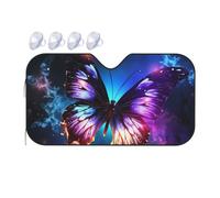 Pare-soleil de voiture pliable pour fenêtre avant de voiture, couverture intérieure de voiture, beau pare-soleil papillon lumineux, bloque le soleil pour garder votre véhicule au frais, taille M