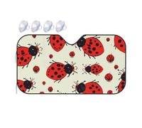 Pare-soleil de voiture pliable pour fenêtre avant de voiture - Couverture intérieure de voiture - Coccinelle rouge - Protection solaire pour garder votre véhicule au frais - Taille M