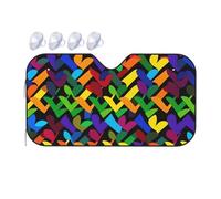 Pare-soleil de voiture pliable pour fenêtre avant de voiture - Couverture intérieure de voiture - Gay Pride - Arc-en-ciel - Bloque le soleil pour garder votre véhicule au frais - Taille M