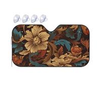 Pare-soleil de voiture pliable pour fenêtre avant de voiture - Ensemble de pare-soleil décoratif floral - Bloque le soleil pour garder votre véhicule au frais - Petit