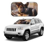 Pare-soleil de voiture pliable pour pare-brise de voiture, motif chiot berger allemand, pare-soleil universel pour voitures, SUV, camions - Garde votre véhicule au frais