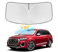 Pare-soleil de voiture pour Audi Q7 2016-2025 - 4 couches de pare-soleil de voiture pour fenêtres avant - Ajustement personnalisé - Pare-soleil Q7 240T rétractable - Bloque les rayons UV - Accessoires